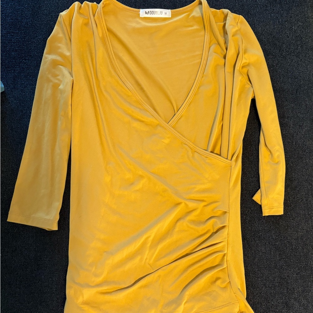 Yellow Wrap top